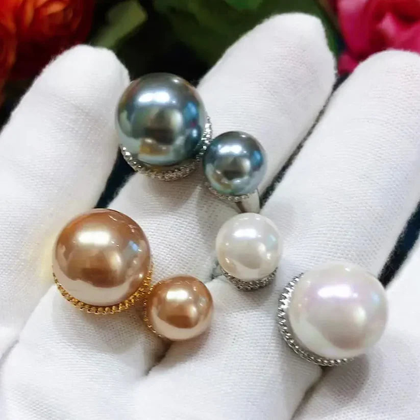 GODKI New Trendy Imitation Pearl Bold Statement Ring for Women Cubic Zircon Finger Rings Beads Charm Ring Bohemian Beach Jewelry