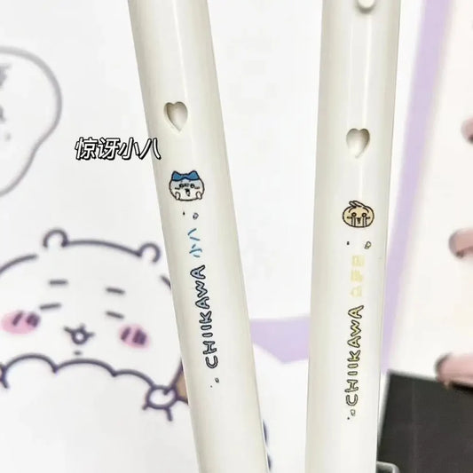 New Miniso Chiikawa Student Neutral Black Pen Cartoon High Beauty Press Pen 0.5St Quick Dry Brush Pen Cute Anime Girl Stationery