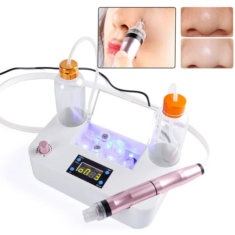 Bubble Facial Cleansing Machine Blackhead Removal Water Spray Hydro Jet Beauty Tool Face Pores Vacuum Suction Acne Cleaner
