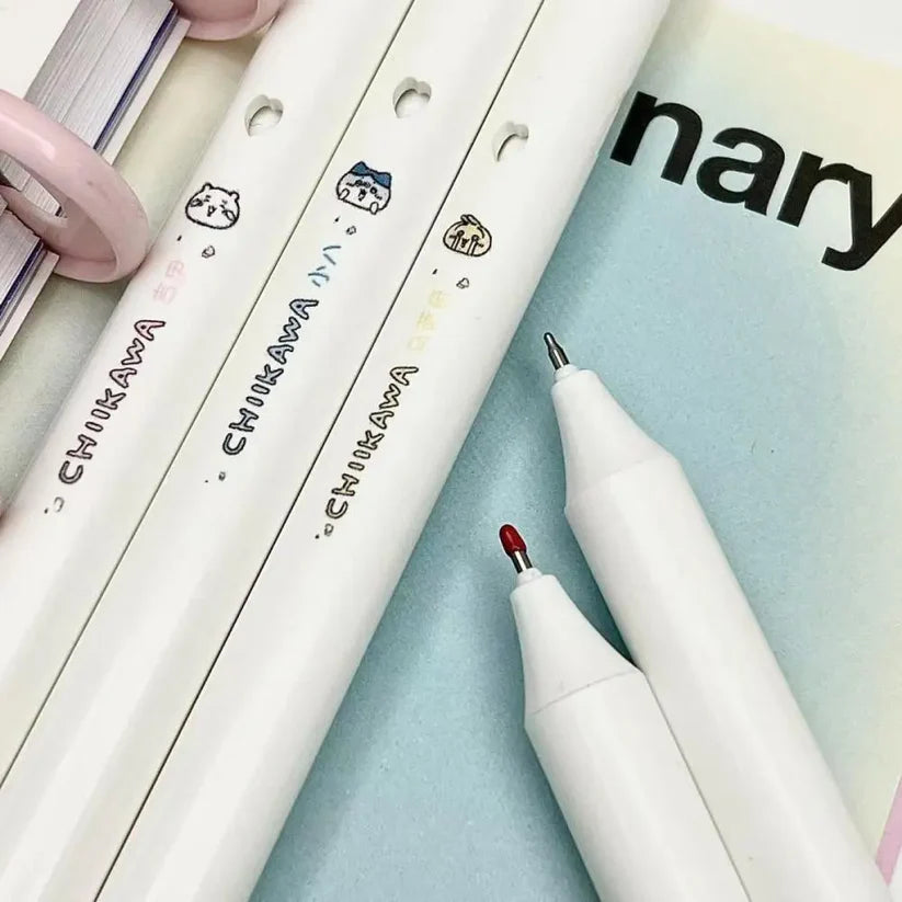 New Miniso Chiikawa Student Neutral Black Pen Cartoon High Beauty Press Pen 0.5St Quick Dry Brush Pen Cute Anime Girl Stationery