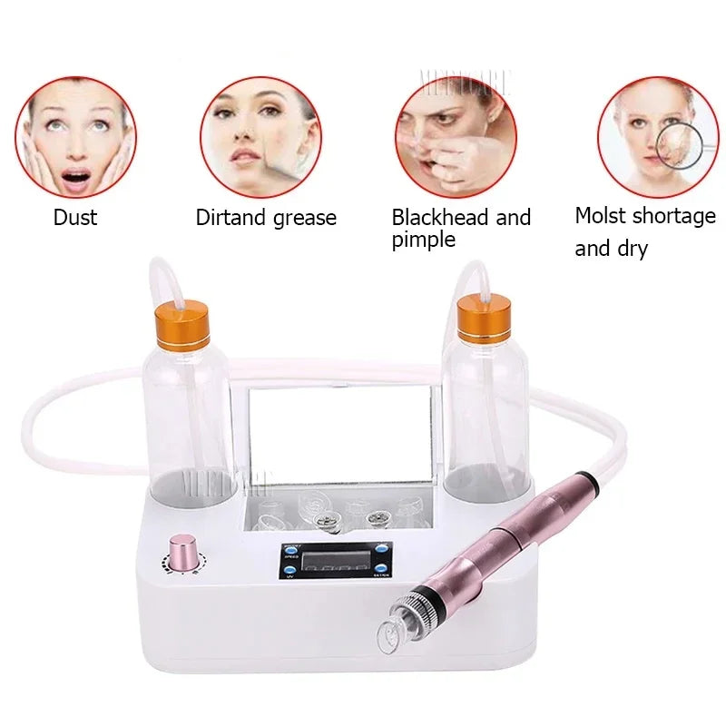 Bubble Facial Cleansing Machine Blackhead Removal Water Spray Hydro Jet Beauty Tool Face Pores Vacuum Suction Acne Cleaner