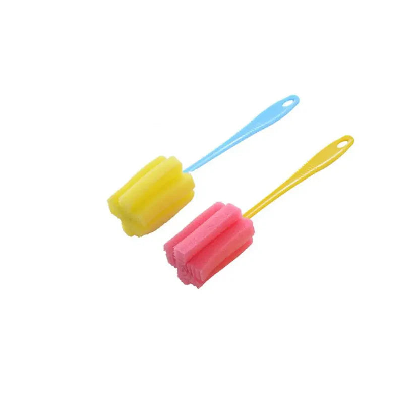 1 Pcs Sponge Bottle Cup Brush Glass Bottle Cleaning Removable Bottle Cleaning Tool Long Handle Magic Sponge Kitchen Tool