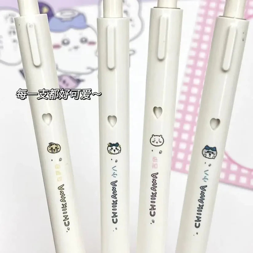 New Miniso Chiikawa Student Neutral Black Pen Cartoon High Beauty Press Pen 0.5St Quick Dry Brush Pen Cute Anime Girl Stationery