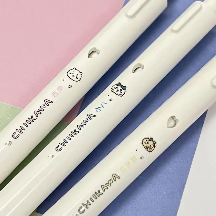 New Miniso Chiikawa Student Neutral Black Pen Cartoon High Beauty Press Pen 0.5St Quick Dry Brush Pen Cute Anime Girl Stationery