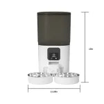 PAPIFEED cat double bowl smart automatic feeder cat food dog food pet food dispenser 7L large capacity connect wifi timer dosing